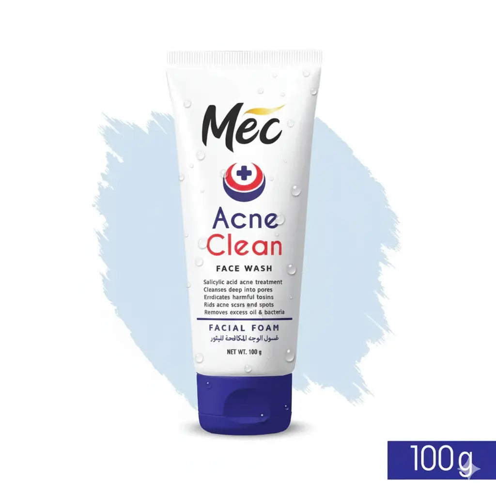 Mec Acne Clean Face Wash - Salicylic Acid Deep Cleansing Facial Foam (100g)
