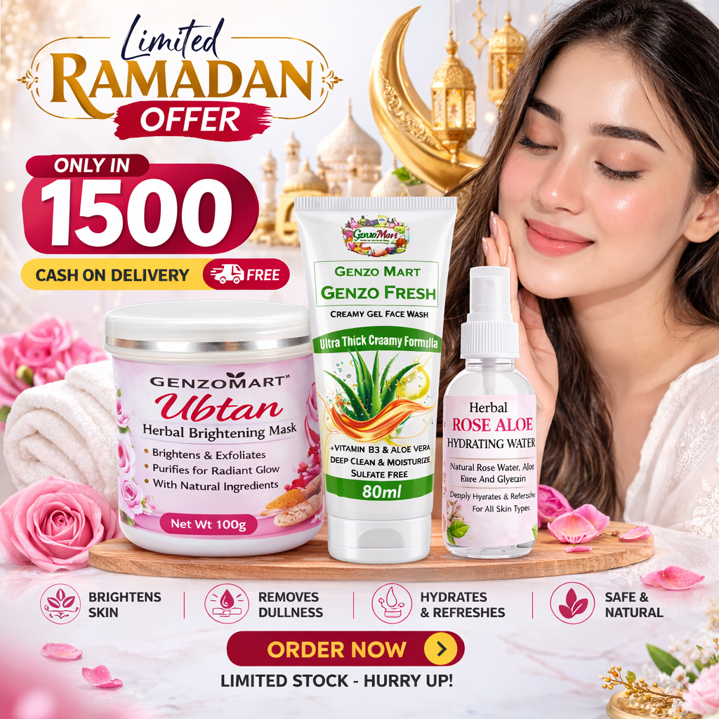 Face Wash + Ubtan Mask + Rose Aloe Hydrating Water – Complete Herbal Skin Care Deal